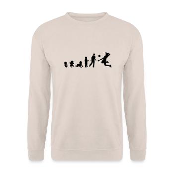 Evolution human rights sports volleyball - Unisex Sweatshirt - sand - Front - Alina (178cm) & Michal (187cm)