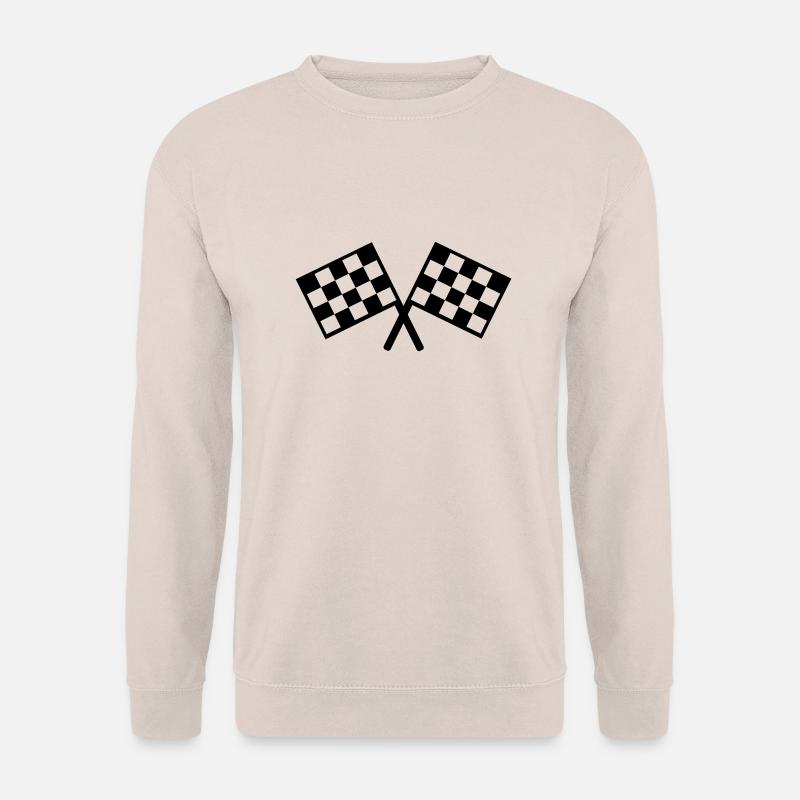 Flaggen Autorennen - Unisex Pullover - Sand