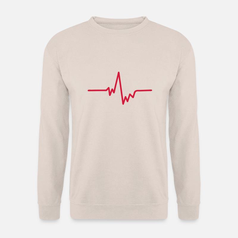 Herzschlag Liebesgeräusch love - Unisex Pullover - Sand