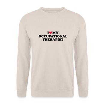 Ergotherapeut - Unisex Pullover - Sand - Vorne - Alina (178cm) & Michal (187cm)