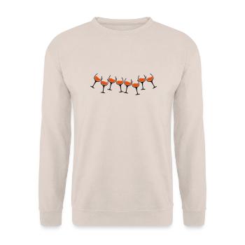 rotwein glaeser - Unisex Pullover - Sand - Vorne - Alina (178cm) & Michal (187cm)