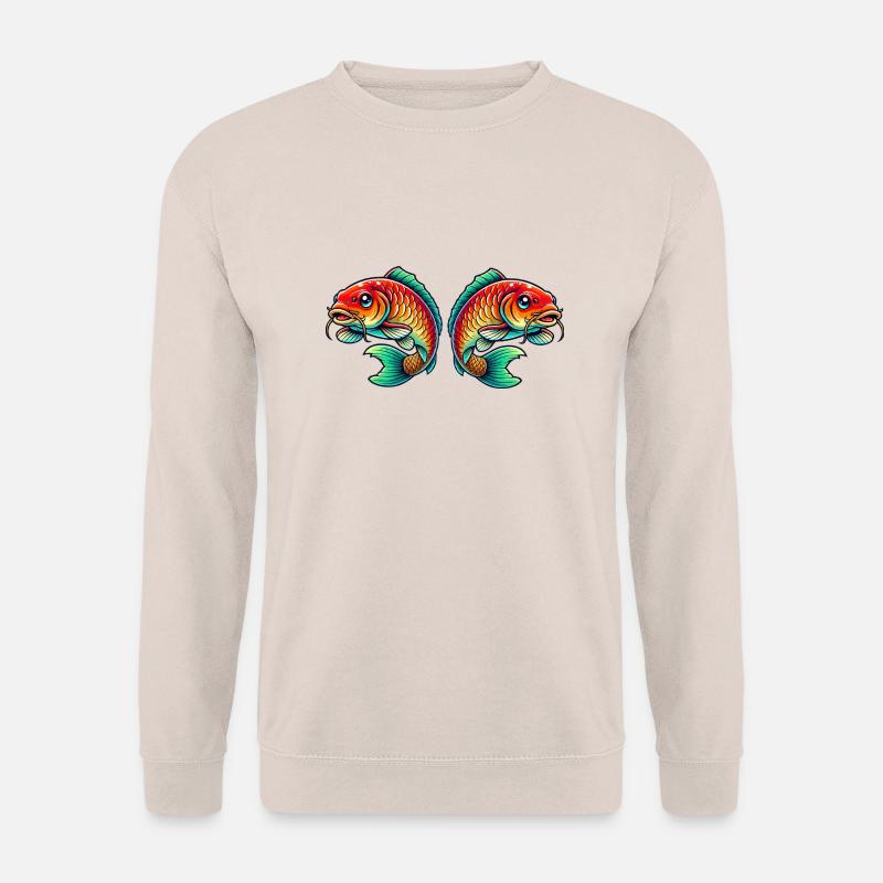 Fisch Karpfen - Unisex Pullover - Sand