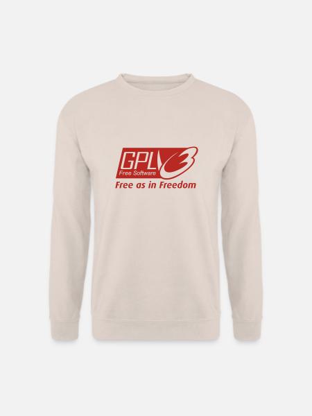 GPL - Free Software - Unisex Pullover - Sand