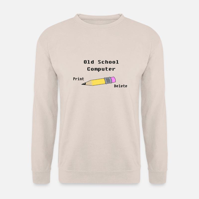 Old School Computer- - Unisex Pullover - Sand