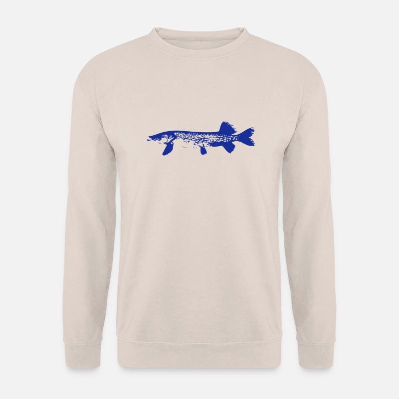 Hecht_blau.eps - Unisex Pullover - Sand