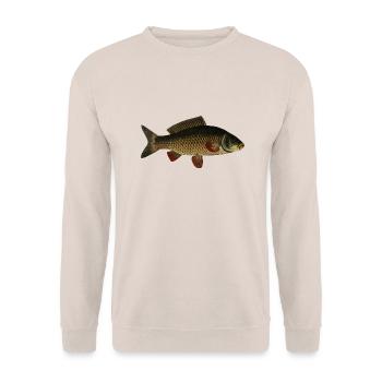 fish107 - Unisex Sweatshirt - sand - Front - Alina (178cm) & Michal (187cm)