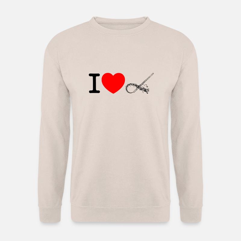 Ich liebe Querflöte - Unisex Pullover - Sand