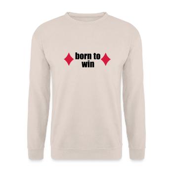 poker - Unisex Sweatshirt - sand - Front - Alina (178cm) & Michal (187cm)
