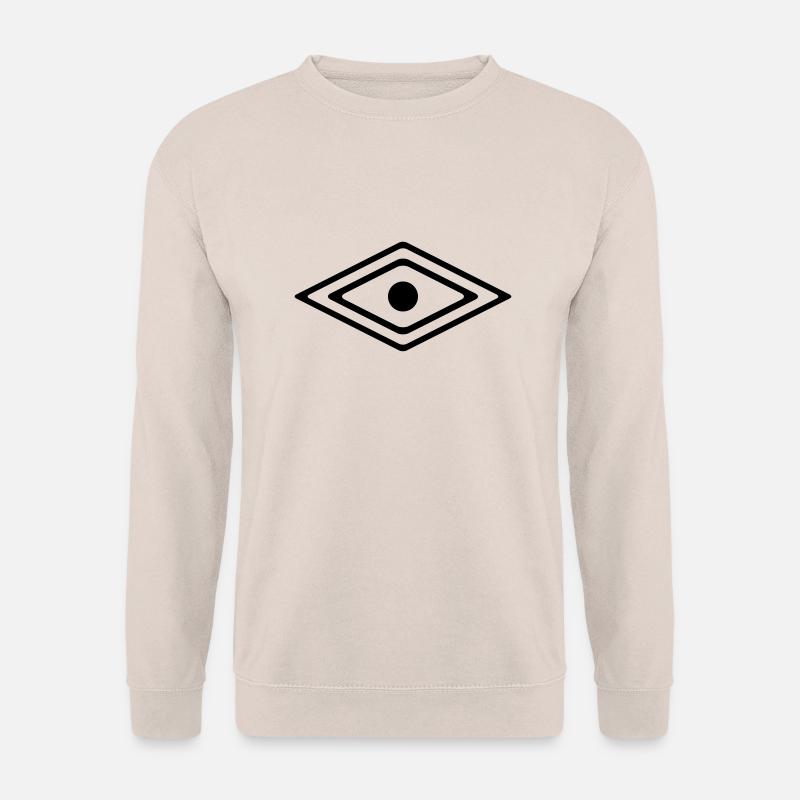 Auge des Medizin Mann, Indianisches Kraft Symbol - Unisex Pullover - Sand