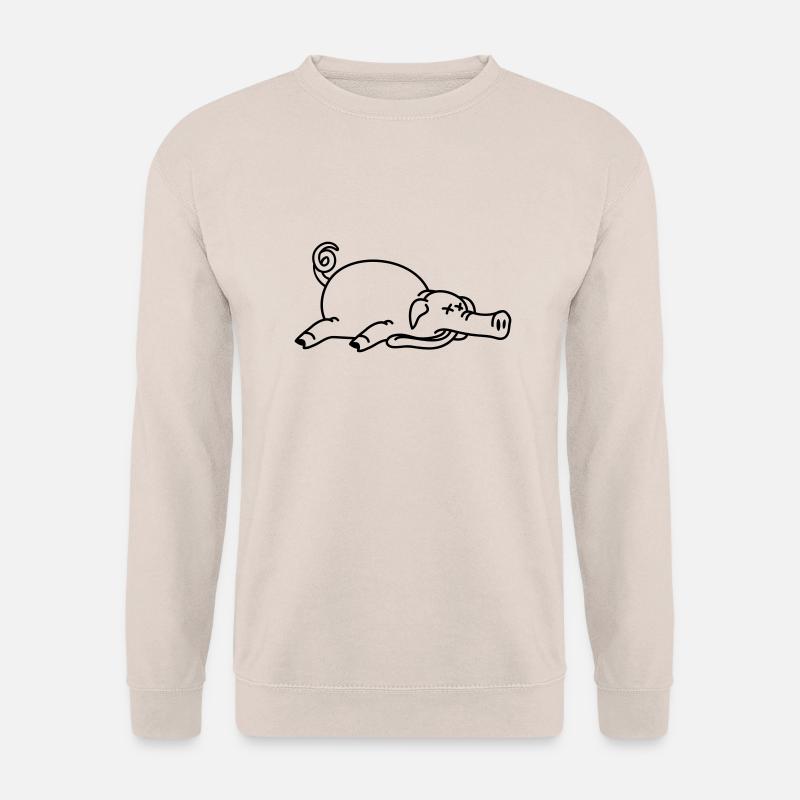 Totes Schwein am Boden - Unisex Pullover - Sand