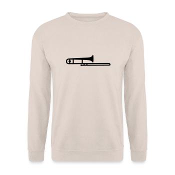 trombone. - Unisex Pullover - Sand - Vorne - Alina (178cm) & Michal (187cm)
