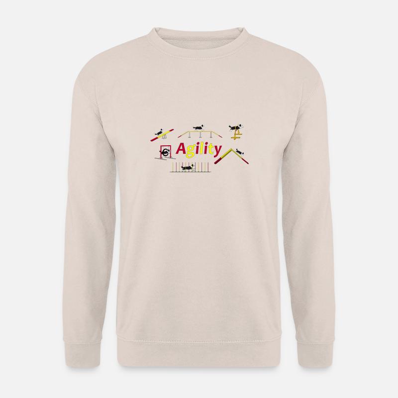 Agility Geräte mit Titel.png - Unisex Pullover - Sand