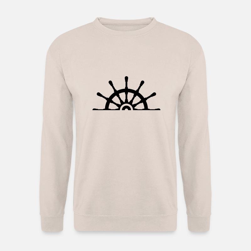 Half Ship Steering Wheel - Unisex Pullover - Sand