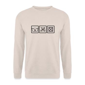 Handwäsche - Unisex Pullover - Sand - Vorne - Alina (178cm) & Michal (187cm)