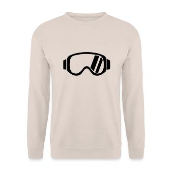 Ski goggles - Unisex Sweatshirt - sand - Front - Alina (178cm) & Michal (187cm)