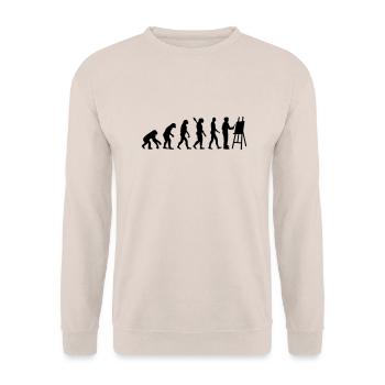 Maler - Unisex Pullover - Sand - Vorne - Alina (178cm) & Michal (187cm)