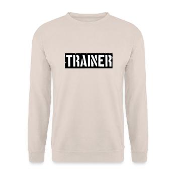 Coach logo design - Unisex Sweatshirt - sand - Front - Alina (178cm) & Michal (187cm)
