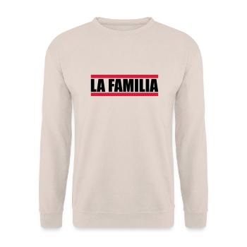 Balken La Familia - Unisex Pullover - Sand - Vorne - Alina (178cm) & Michal (187cm)