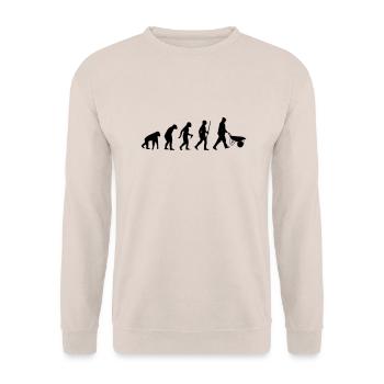 Evolution15 1c - Unisex Sweatshirt - sand - Front - Alina (178cm) & Michal (187cm)