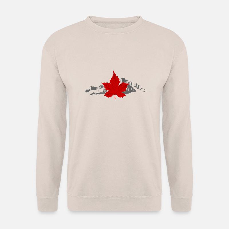 Canada - Maple Leaf & Mountain - Unisex Pullover - Sand