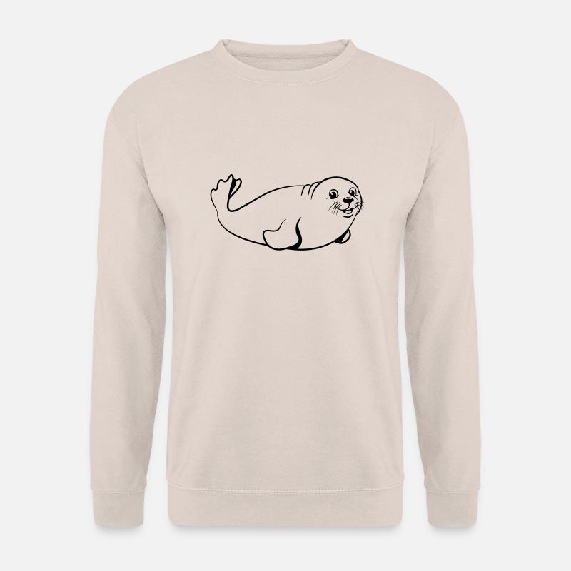 seehund süss witzig - Unisex Pullover - Sand