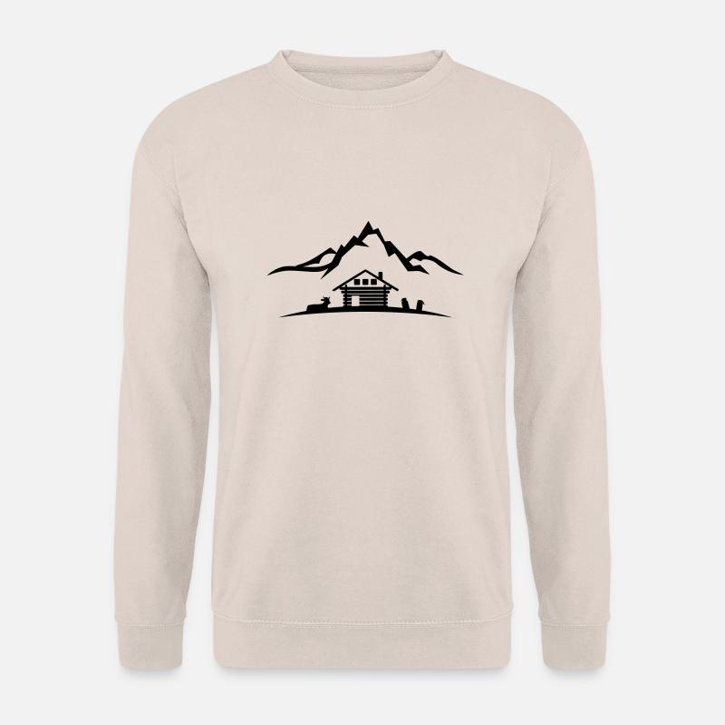 Landschaft - Berge Alm - Unisex Pullover - Sand