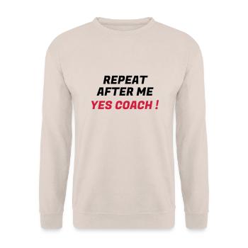 Coach Coaching Trainer Sport Entraineur Team - Unisex Sweatshirt - sand - Front - Alina (178cm) & Michal (187cm)