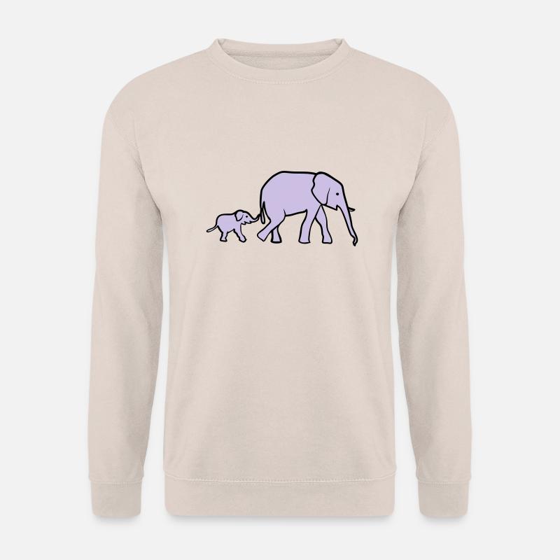 Elefant, Elefanten - Unisex Pullover - Sand