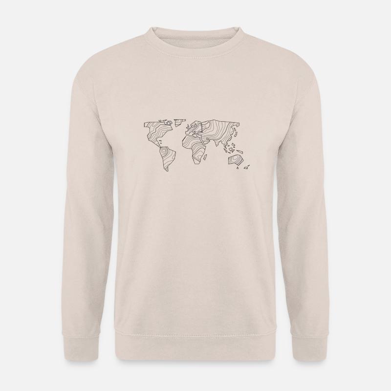 Weltkarte - Unisex Pullover - Sand