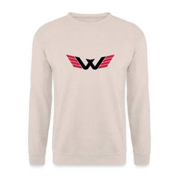 W Logo - Sweat-shirt Unisexe - sable - Devant - Alina (178cm) & Michal (187cm)