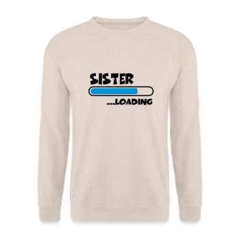 Sister loading - Unisex Pullover - Sand - Vorne - Alina (178cm) & Michal (187cm)