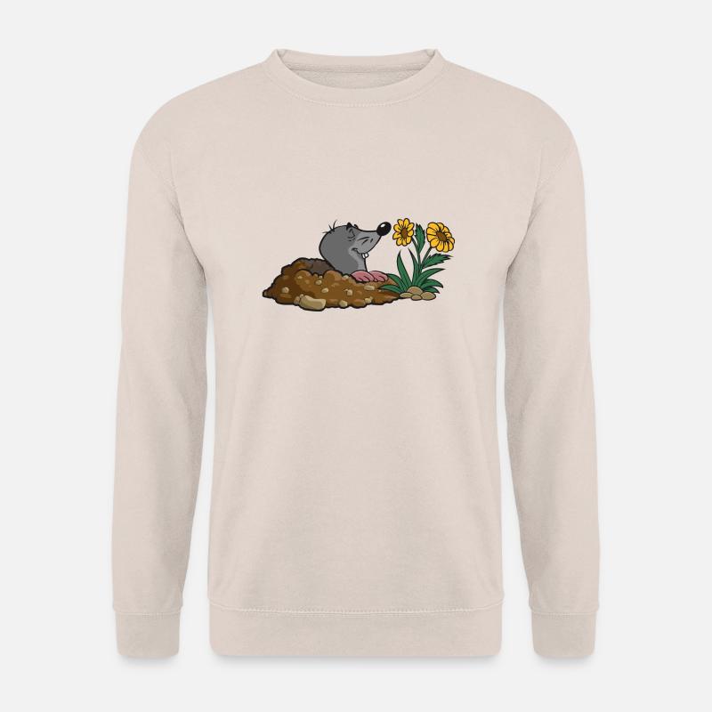 Maulwurf erde Maulwurfhuegel blume riechen duft sp - Unisex Pullover - Sand