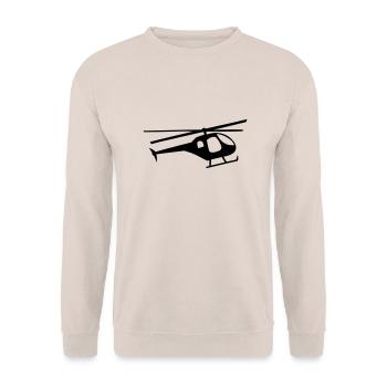Hubschrauber, Helikopter, - Unisex Pullover - Sand - Vorne - Alina (178cm) & Michal (187cm)