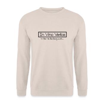 in vino veritas - Unisex Pullover - Sand - Vorne - Alina (178cm) & Michal (187cm)