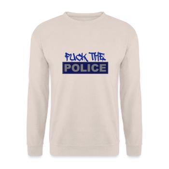 fuck the police - Unisex Pullover - Sand - Vorne - Alina (178cm) & Michal (187cm)