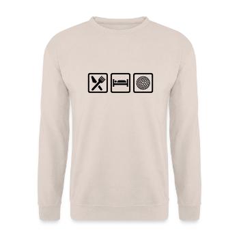 Eat Sleep Golf - Sweat-shirt Unisexe - sable - Devant - Alina (178cm) & Michal (187cm)