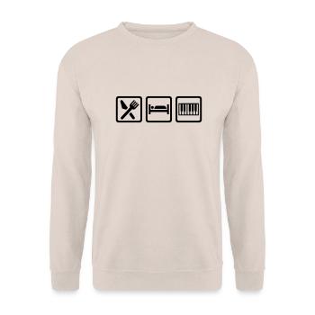 Eat Sleep Piano - Sweat-shirt Unisexe - sable - Devant - Alina (178cm) & Michal (187cm)