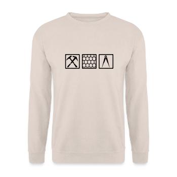 Roofer - Unisex Sweatshirt - sand - Front - Alina (178cm) & Michal (187cm)