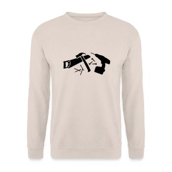 Werkzeug - Unisex Pullover - Sand - Vorne - Alina (178cm) & Michal (187cm)
