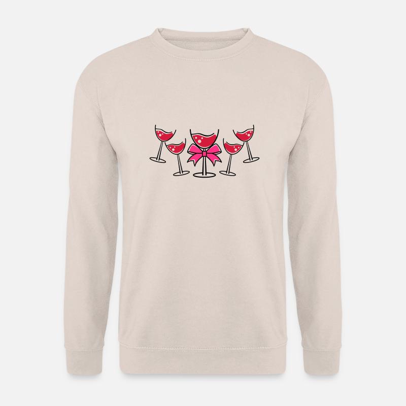 glases wine - Unisex Pullover - Sand