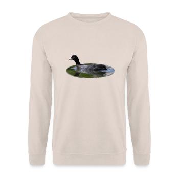 Eurasian Coot - Unisex Sweatshirt - sand - Front - Alina (178cm) & Michal (187cm)