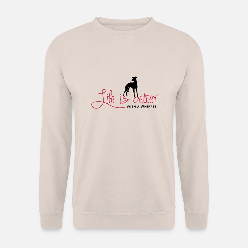 Life is better with a Whippet - Unisex Pullover - Sand