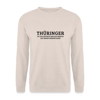 Thüringer – Thüringen (dh - Unisex Pullover - Sand - Vorne - Alina (178cm) & Michal (187cm)