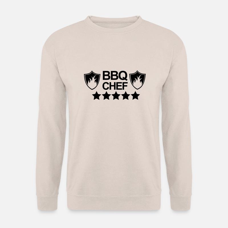 Grill,Grillen,BBQ,Koch,Chef,Fleisch,Sommer,Wurst, - Unisex Pullover - Sand
