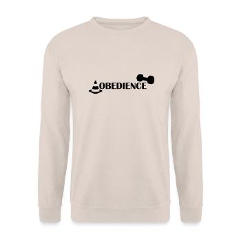 Obedience - Unisex Pullover - Sand - Vorne - Alina (178cm) & Michal (187cm)