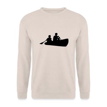 canoe canoeing - Unisex Sweatshirt - sand - Front - Alina (178cm) & Michal (187cm)