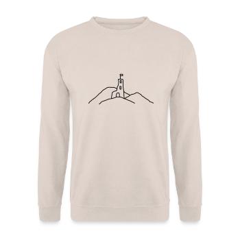 Burg in den Bergen - Unisex Pullover - Sand - Vorne - Alina (178cm) & Michal (187cm)