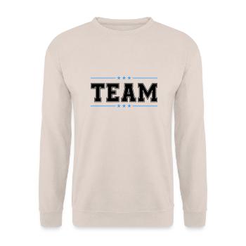 Team 02 - Unisex Sweatshirt - sand - Front - Alina (178cm) & Michal (187cm)