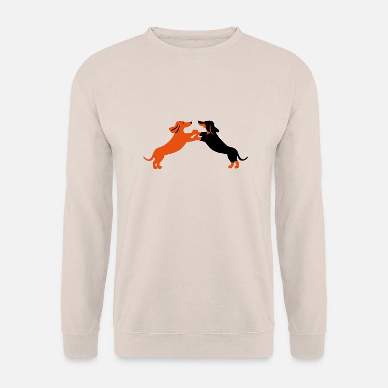 dog dancing teckel - Unisex Pullover - Sand