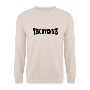 Table Tennis logo - Unisex Sweatshirt - sand - Front - Alina (178cm) & Michal (187cm)